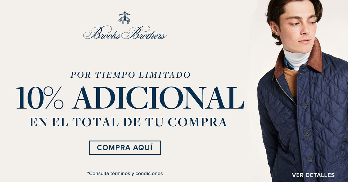 Ahora los favoritos de Brooks Brothers México, camisas de vestir y suéteres hasta con 50% de descuento